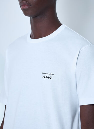 Comme des Garçons Homme 로고 모티프 티셔츠 화이트 cdh0160007