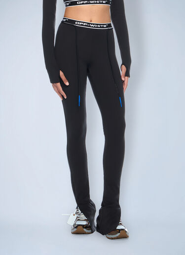 Off-White 标志图案分叉打底裤 黑色 ofw0262048