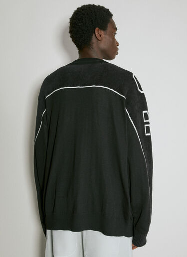 Y-3 로고 인타르시아 카디건 블랙 yyy0354002