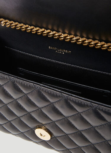 Saint Laurent 小号菱格纹信封包 黑色 sla0252062