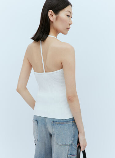 Courrèges Rib Knit Tank Top White cou0253039