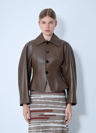 Bottega Veneta 가죽 블루종 재킷  그레이 bov0261010