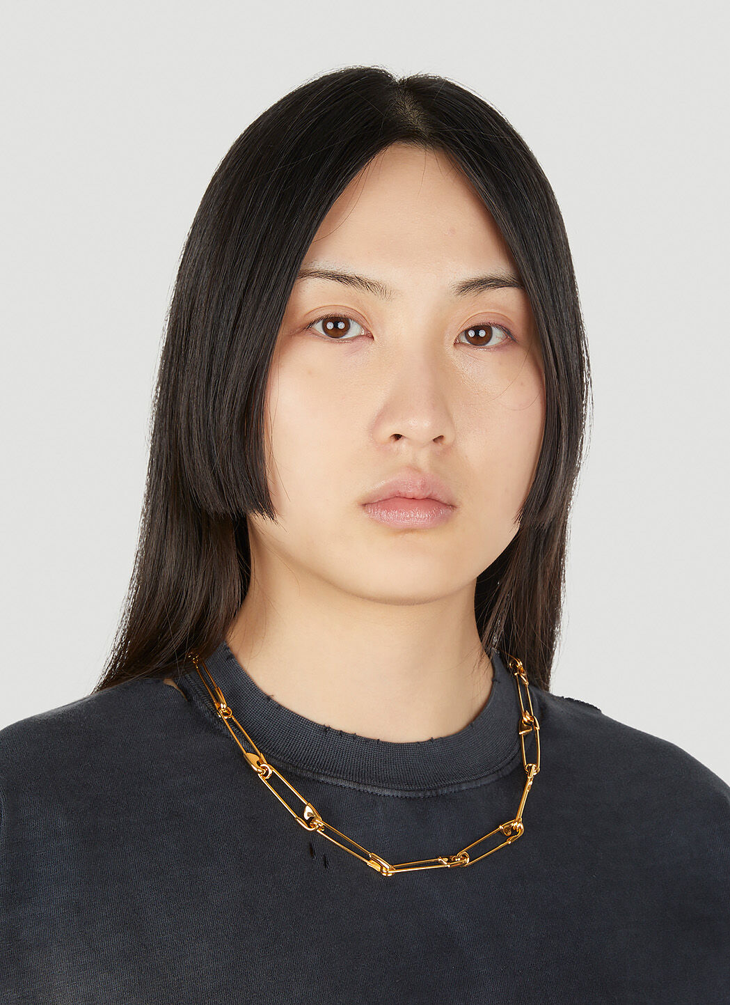 Balenciaga safety pin necklace cheap