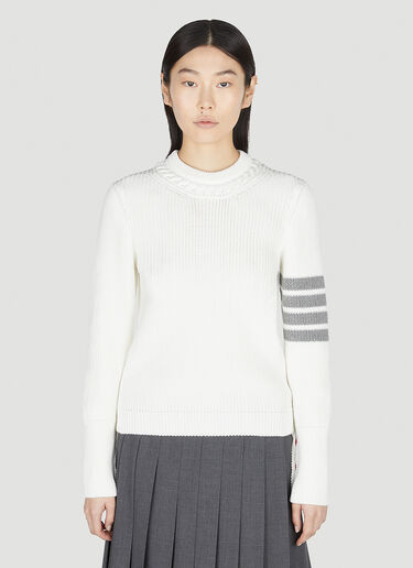 Thom Browne 四条杠毛衣 白色 thb0251012