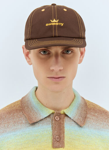 Awake NY Crown Logo Baseball Cap Brown awk0159004