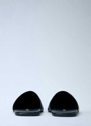 LN-CC® - Miu Miu: Leather Slippers - Black Miu Miu Leather Slippers Black miu0264215