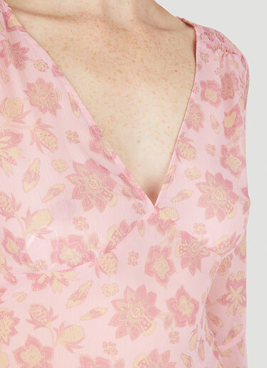 Guess USA 花卉图案雪纺衬衫 粉色 gue0250008