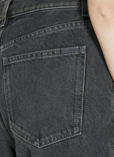 Saint Laurent V-Waist Long Baggy Jeans Black sla0254037