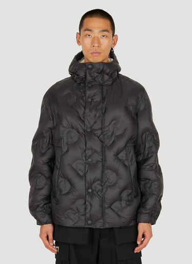 Dolce & Gabbana Quilted Logo Hooded Jacket Black dol0149006