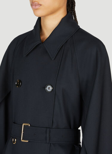 Burberry Cotness Double-Breasted Trench Coat Black bur0253023