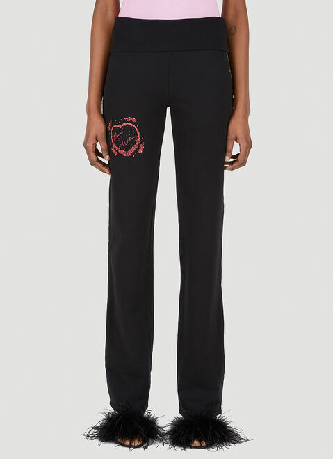Maisie Wilen Pop Logo Print Trackpants Red mwn0247020