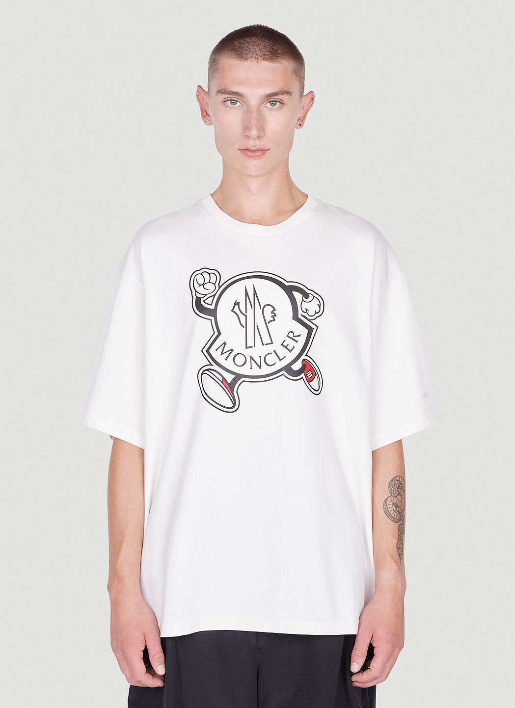 Moncler Graphic Print T Shirt in White LN CC