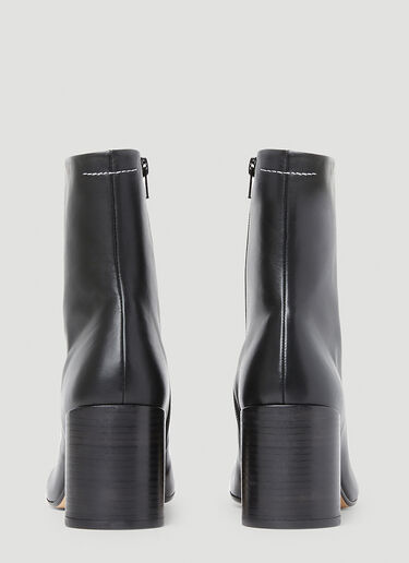 MM6 Maison Margiela 方头及踝靴 黑色 mmm0253026