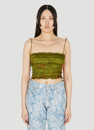 Aries Madison Silk Cami Top Green ari0248018