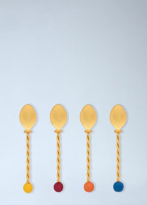 Bitossi Home Set Of Four Torchon Dessert Spoons Gold wps0692156