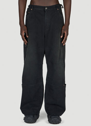 Balenciaga Denim Cargo Pants Black bal0154011