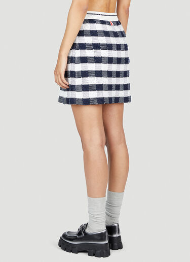 Thom Browne Gingham Check Mini Skirt Blue thb0252008
