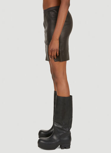 Coated Mini Skirt Rick Owens Coated Mini Skirt Black ric0249012
