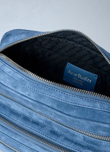 Acne Studios Camero Party Suede Shoulder Bag Blue acn0264007
