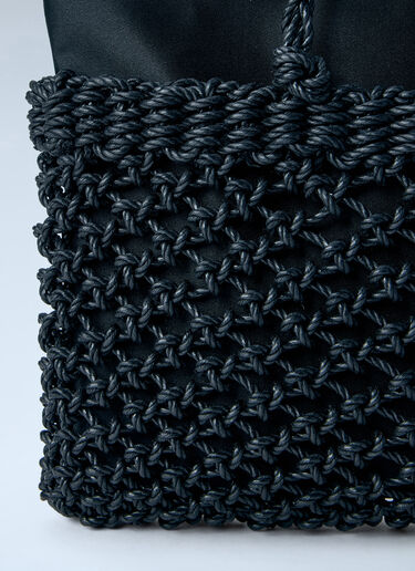 Jil Sander Tangle Net  Cord Shoulder Bag Black jil0265015