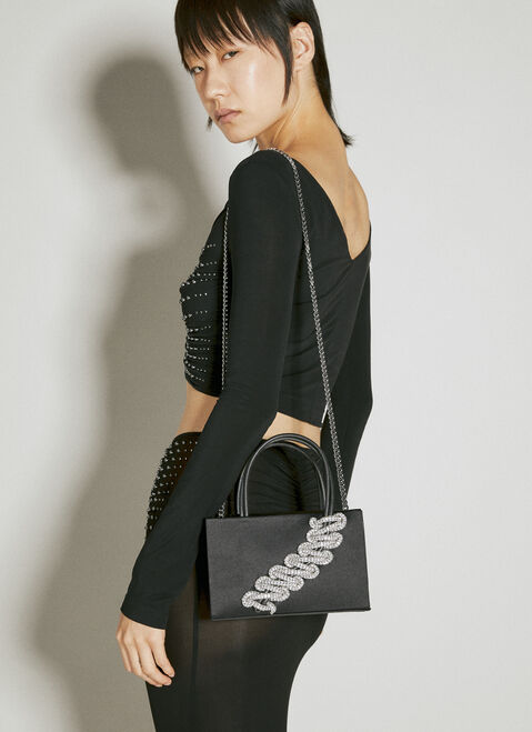 Bottega Veneta Lattice ミディトートバッグ ブラック bov0255067