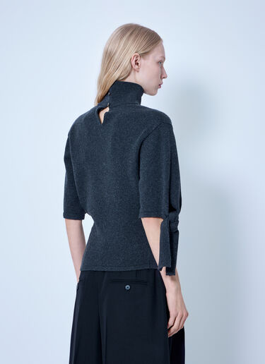 LN-CC® - Jacquemus: La Maille Fiocco Knit Top - Dark Grey Jacquemus La Maille Fiocco Knit Top Dark Grey jac0266016