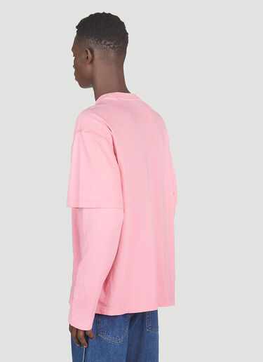 Acne Studios 페이스 패치 티셔츠 핑크 acn0351015