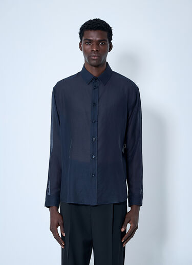 Saint Laurent Cassandre Shirt Blue sla0160001