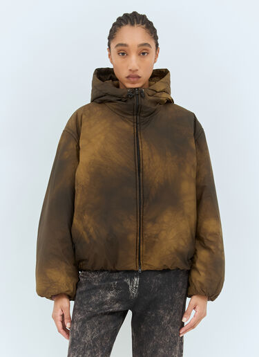 Acne Studios Hooded Puffer Jacket Brown acn0258008
