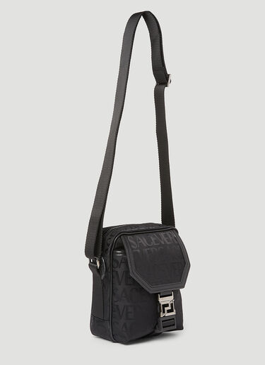 Logo Jacquard Crossbody Bag Versace Logo Jacquard Crossbody Bag Black ver0153047