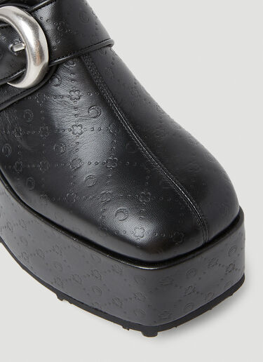 Marine Serre Monogram Platform Mules Black mrs0252042