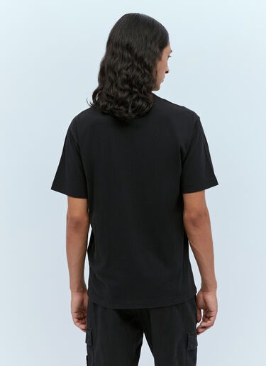 Stone Island Logo Print T-Shirt Black sto0154073