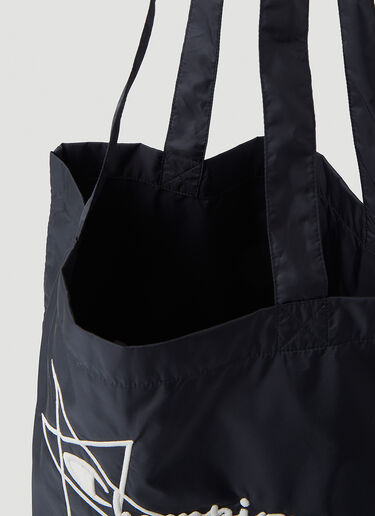 Rick Owens x Champion 임브로이더드 로고 쇼퍼 토트백 블랙 roc0148027