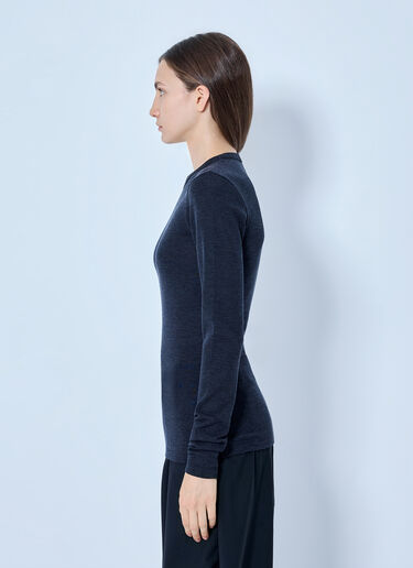 LN-CC® - RÓHE: Fine Merino Long Sleeve Top - Dark Grey RÓHE Fine Merino Long Sleeve Top Dark Grey roe0265012