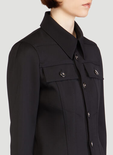 Bottega Veneta Double Stretch Wool Cavalry Shirt Black bov0245016