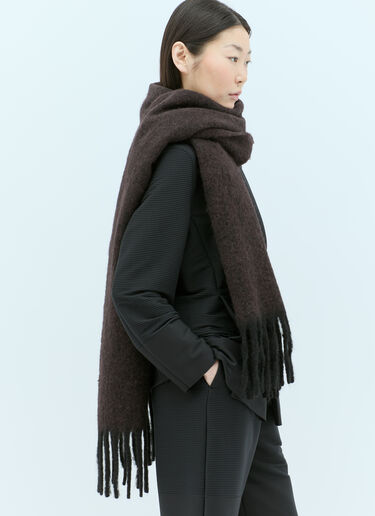 Issey Miyake Alpaca Fringe Scarf Brown ism0255013