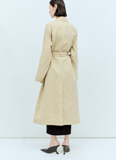 TOTEME Tumbled Cotton-Silk Trench Coat Beige tot0257024