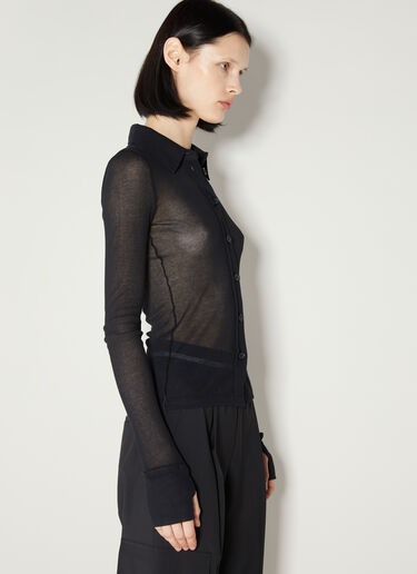 Helmut Lang Sheer Rib Shirt Black hlm0253001