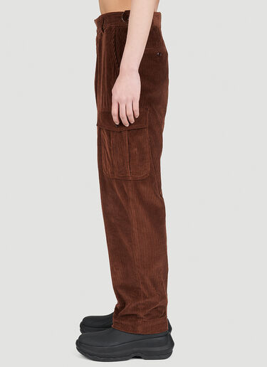 Kenzo Corduroy Cargo Pants Dark Brown knz0154019