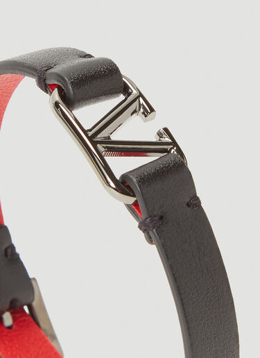 Valentino VLogo Leather Bracelet Black val0142049