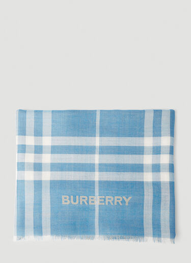 Burberry Check Lightweight Scarf Blue bur0252052