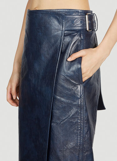 Bottega Veneta Embossed Skirt Dark Blue bov0252068