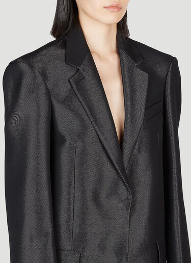 Sportmax Oversized Metal Effect Blazer Black spx0253008