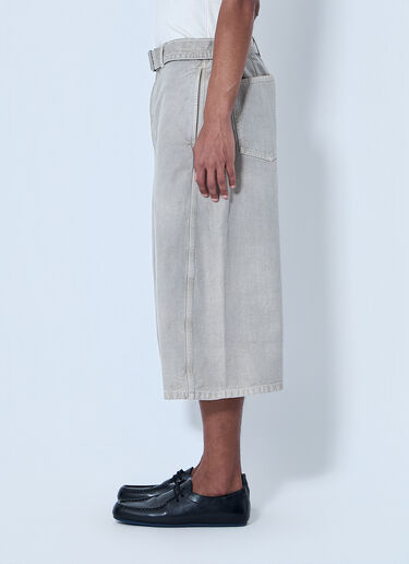 Lemaire Wide-Leg Denim Culottes Beige lem0164012