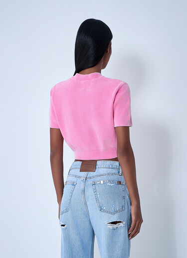 Logo Motif Knitted Top Alexander Wang Logo Motif Knitted Top White awg0261006