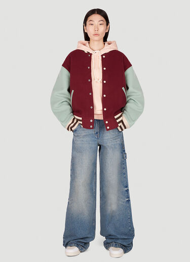 Acne Studios Colour Block Bomber Jacket Red acn0251027