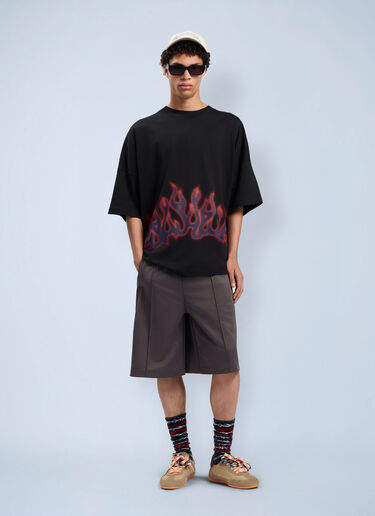 Flames Over T-Shirt Palm Angels Flames Over T-Shirt Black pma0162088