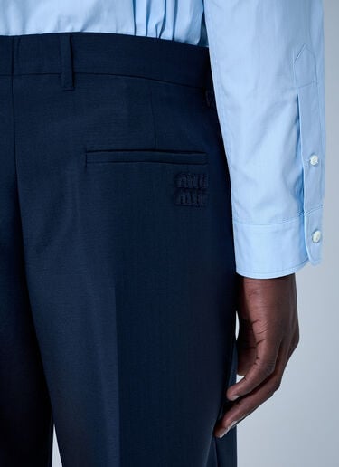 Miu Miu Tailored Wool Trousers Navy miu0164034