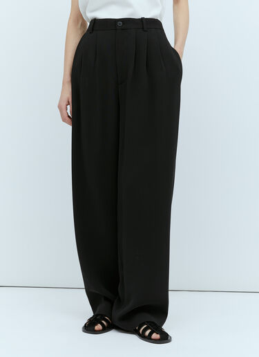 The Row Rufos Wool Pants Black row0253026