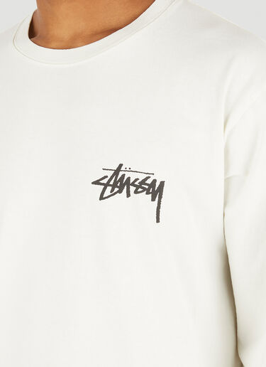 Stüssy How We're Livin' Long Sleeve T-Shirt White sts0151036